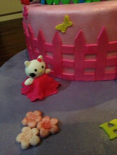 Hello kitty in a princess cake - Cake by seenu