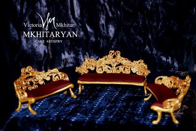 Baroque Royal furniture cake toppers - Cake by Art Cakes Prague