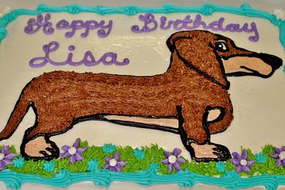 Dachshund dog cake in buttercream  - Cake by Nancys Fancys Cakes & Catering (Nancy Goolsby)
