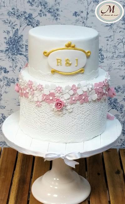 LITLE ROSE AND WHITE CAKE - Cake by MELBISES