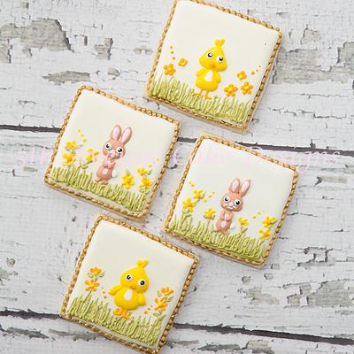Decorate Easter Bunny and Chick Cookies! - Cake by Bobbie