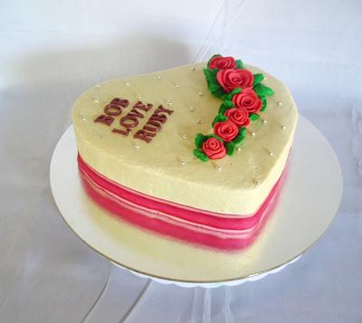 Roses in Heart - Cake by amie