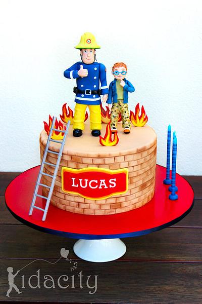 Fireman Sam and naughty Norman - Cake by Kidacity