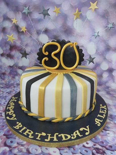 30th Birthday Cake. - Cake by Karen's Cakes And Bakes.