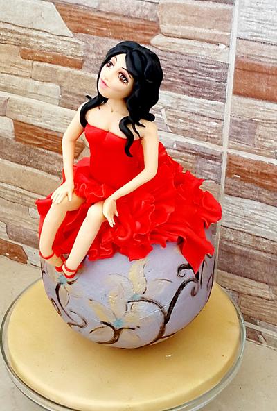 women in red - Cake by Nivo