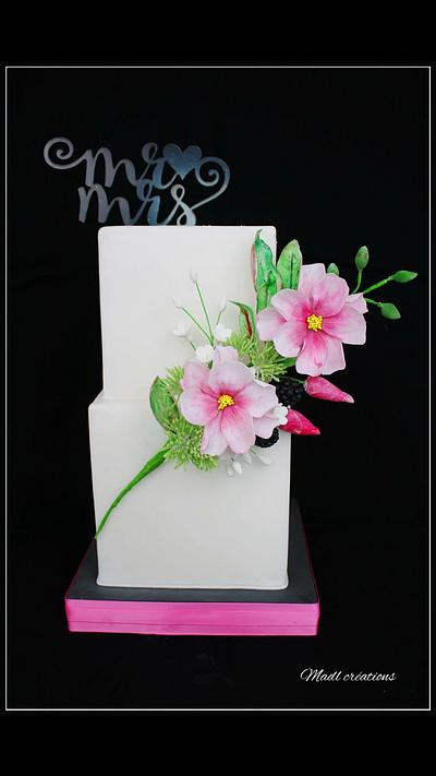 Wafer paper Wedding cake  - Cake by Cindy Sauvage 