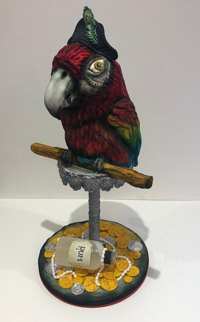 The Sugar Pirate Parrot  - Cake by Sarah Leftley (Sarah's cakes)