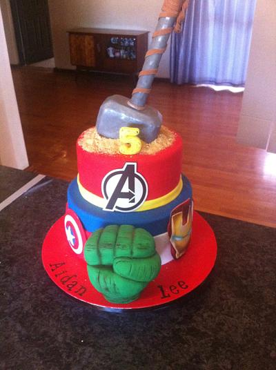 Avengers Cake - Cake by CakeIndulgence