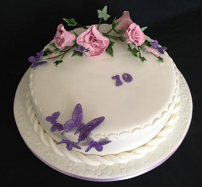 70th Birthday cakes - Cake by Lesley Southam