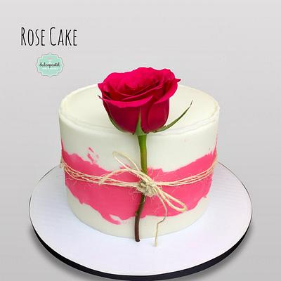 Torta Rosa - Rose Cake - Cake by Dulcepastel.com