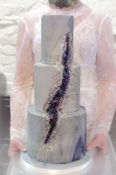Geode Marble Wedding Cake - Cake by Rosewood Cakes