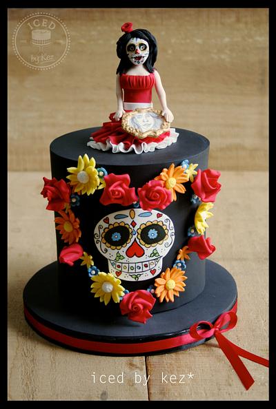 My piece for Sugar Skull Bakers 2014 - Cake by IcedByKez