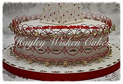 Christmas String Work - Cake by HayleyWiskenCakes