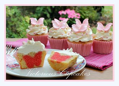 Hidden Butterfly Cupcakes - Cake by Victorious Cupcakes