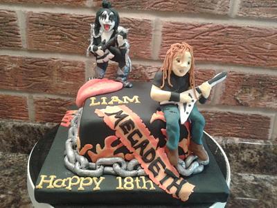 Heavy Metal - One time only......Kiss and Megadeth together - Cake by Karen's Kakery