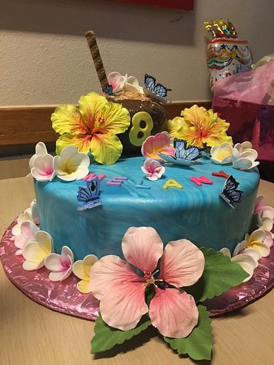 Hawaiian Theme Birthday Cake - Cake by ChubbyAbi