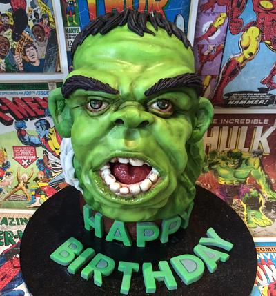 Incredible Hulk - Cake by Katy133