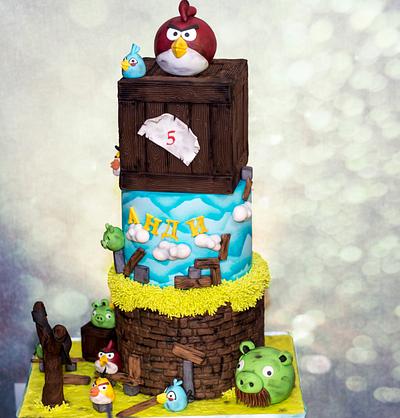 Angry Bird Family Design Cake – Creme Castle