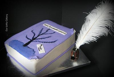 BOOK CAKE- RETIREMENT - Cake by gizangel