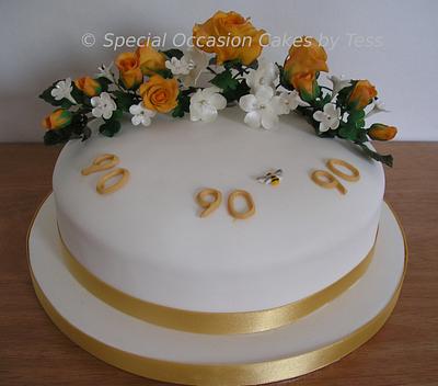 90th birthday cake - Cake by Teresa Bryant
