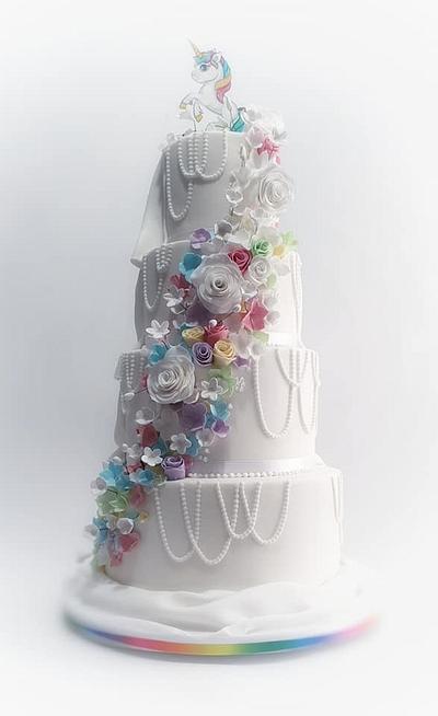 Wedding cake with avengers. - Cake by CAKEMODA