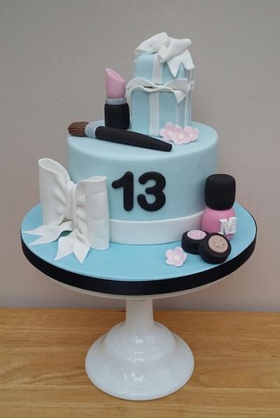 Tiffany & Makeup Theme - Cake by The Buttercream Pantry