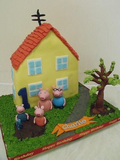peppa pig house cake  - Cake by zoe