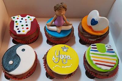 Yoga Theme Baby Shower Cupcakes - Cake by MariaStubbs