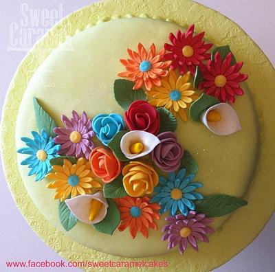 Spring Flowers - Cake by Sweet Caramel Cakes
