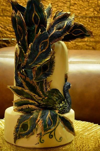 Peacock'licious - Cake by The Cake Orchard