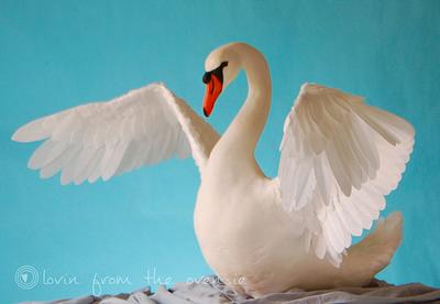 Lifesize Swan - Away With the Fairies - Cake by Lovin' From The Oven