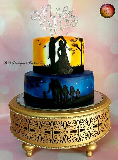 love at dawn ( 25th anniversary)  - Cake by Divya chheda 