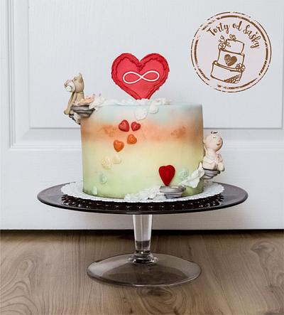 Cake for anniversary - Cake by cakebysaska