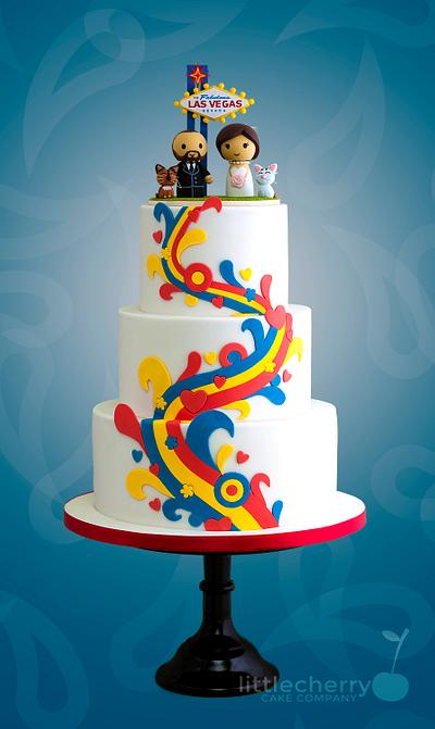 Beatles Cirque du Soleil Vegas Wedding Cake - Cake by Little Cherry