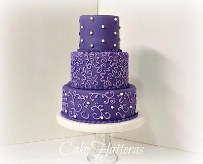 Purple and Lavender Wedding Cake - Cake by Donna Tokazowski- Cake Hatteras, Martinsburg WV