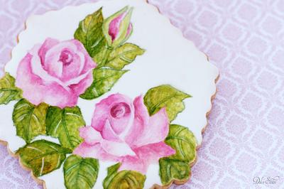 Roses for her (International Woman's Day Cookie) - Cake by Dolce Sentire