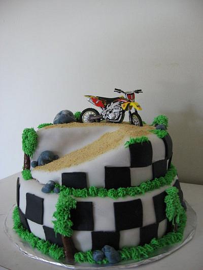 Dirt Bike Cake - Cake by Jessie Sepko