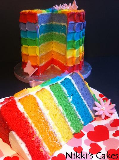 Rainbow Petal Cake - Cake by Nikki Belleperche