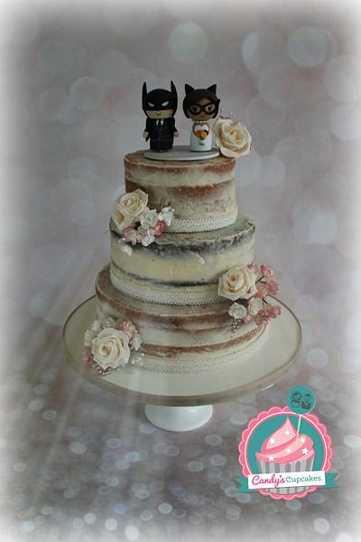 Naked cake with a 'super' twist - Cake by Candy's Cupcakes