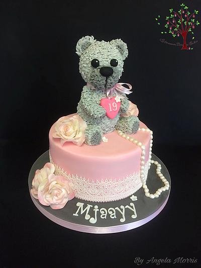 Cute Teddy Birthday - Cake by Blossom Dream Cakes - Angela Morris