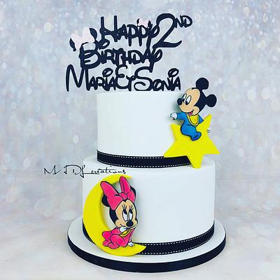 Mickey Minnie cake baby - Cake by Cindy Sauvage 