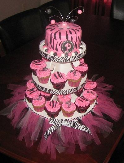 Zebra Print Cupcake Tower - Cake by Jaybugs_Sweet_Shop