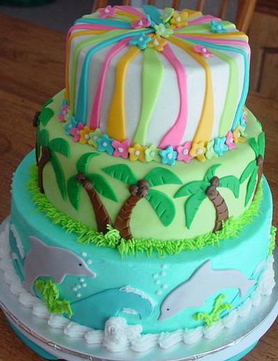 Tropical Birthday - Cake by Stephanie Dill