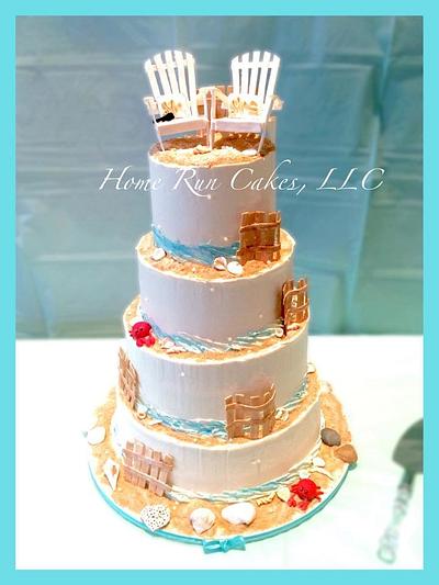 A Day at the Beach Wedding - Cake by debbyjg