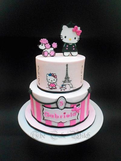 Hallo Kitty in Paris - Cake by Nessie - The Cake Witch