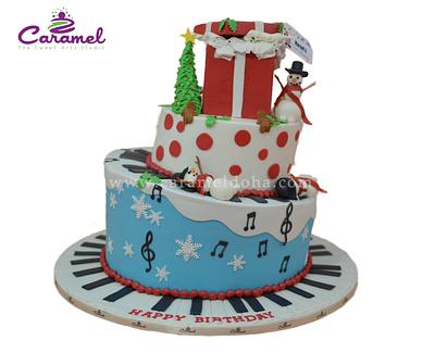 Christmas Birthday Cake - Cake by Caramel Doha
