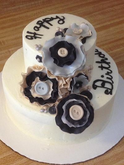 ruffle flower cake - Cake by Chrissa's Cakes