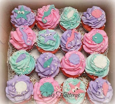 Girly Beach Birthday Cupcakes - Cake by Donna Tokazowski- Cake Hatteras, Martinsburg WV