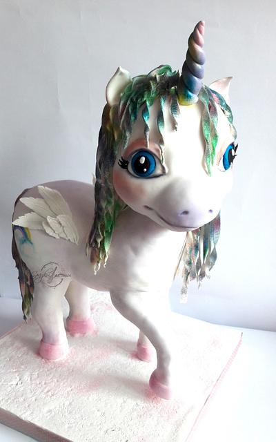 3d unicorn cake  - Cake by Mariya Gechekova