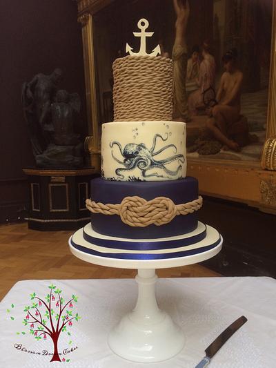 Nautical Wedding Cake - Cake by Blossom Dream Cakes - Angela Morris